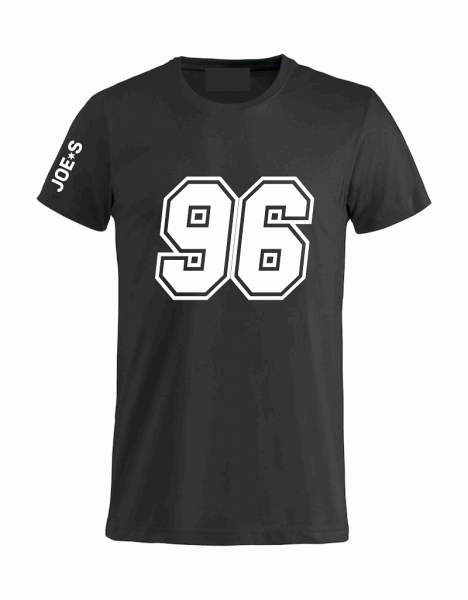T-Shirt Nummer 96, schwarz-weiß